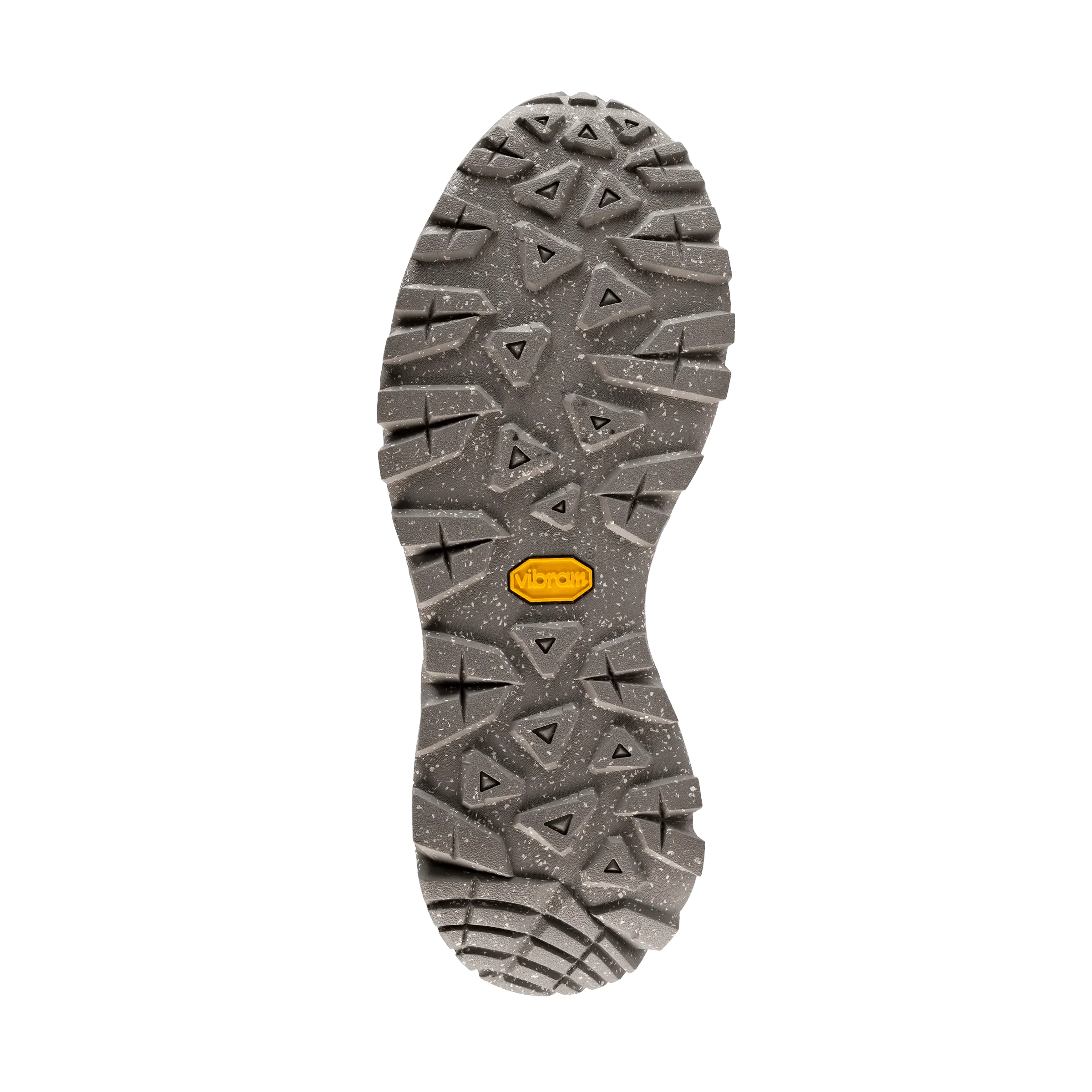 Close-up of a shoe sole with tread pattern on a black background